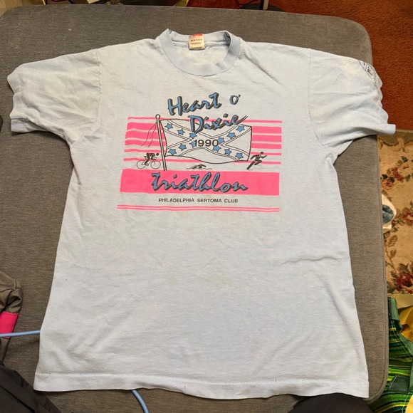 Fruit of the Loom Other - Vintage 1990 Heart o Dixie Triathlon Shirt Mountain Dew Pizza Hut Fruit of Loom
